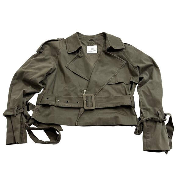 Anine Bing Aria Jacket in Military Green - Picture 1 of 5